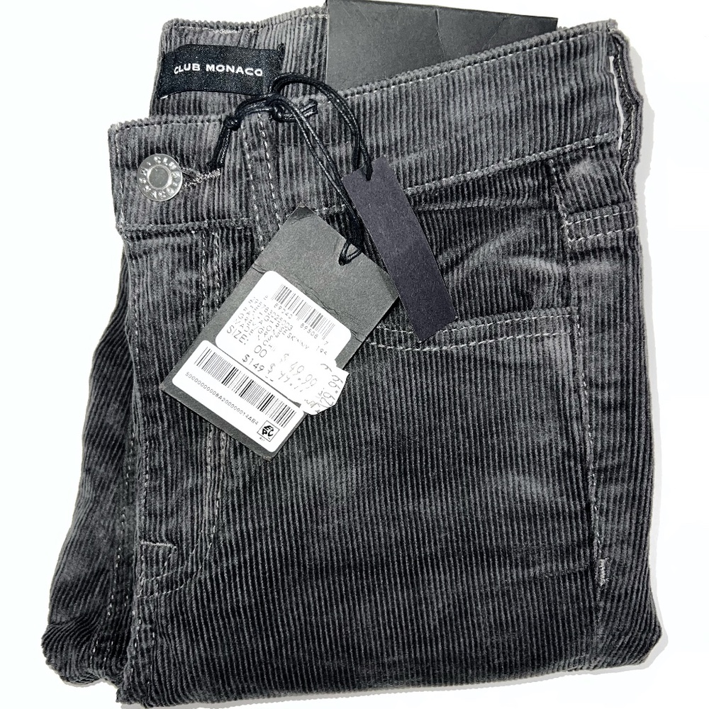The High Rise Skinny Cordury Pants Club Monaco Grey